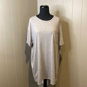 NWT Le Lis Collection Small Heather Grey Oversized T Shirt Short Sleeve Pocket